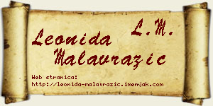Leonida Malavrazić vizit kartica